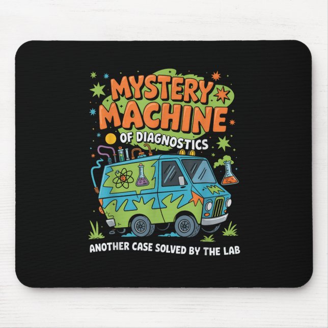 Funny Labrador Week 2025 Retro Mystery Machine of  Mousepad (Vorne)