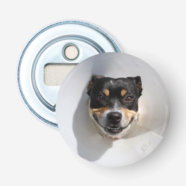 Funny Lächelhund Flaschenöffner (Vorderseite)