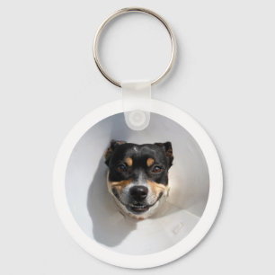 Funny Lächelhund Schlüsselanhänger