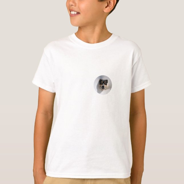 Funny Lächelhund T-Shirt (Vorderseite)