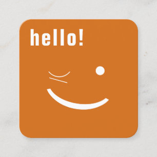 Funny Lächelkarte Quadratische Visitenkarte