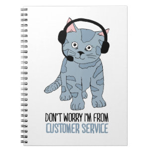 Funny lächelnd Cat Kundensupport Epic Sarcastic Notizblock