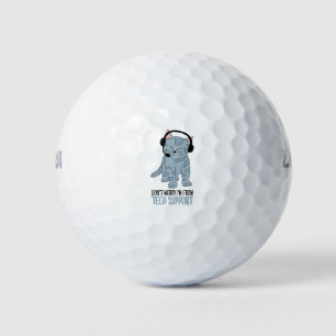 Funny lächelnd Cat Tech Support Epic SarcasticQuot Golfball
