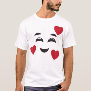 Funny lächelnd Emojis Hearts Halloween Liebe F T-Shirt