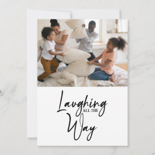 Funny lacht die ganze Strecke über die Fünf-Foto-U Feiertagskarte
