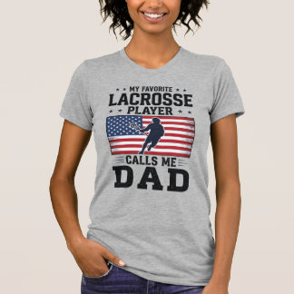 Funny Lacrosse Dad American Flag Vintage Shirt Des