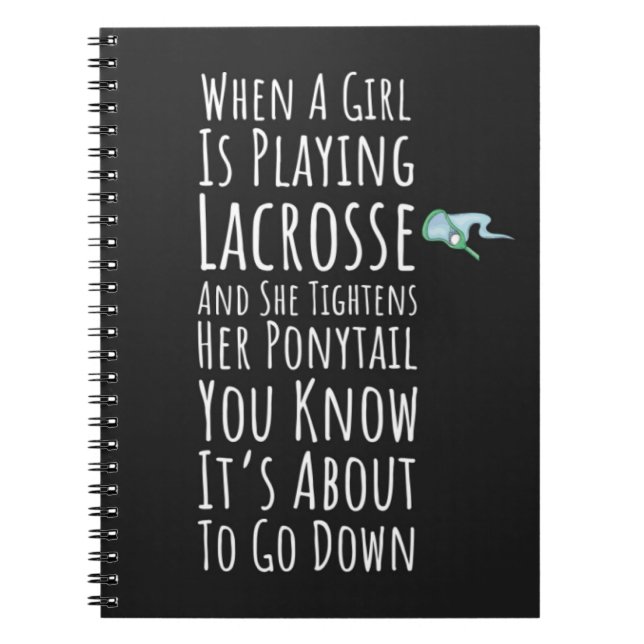 Funny Lacrosse Gifts Teen Girls Team Player Sports Notizblock (Vorderseite)