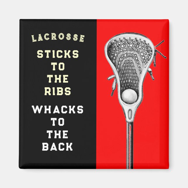 Funny Lacrosse Magnet (Vorne)