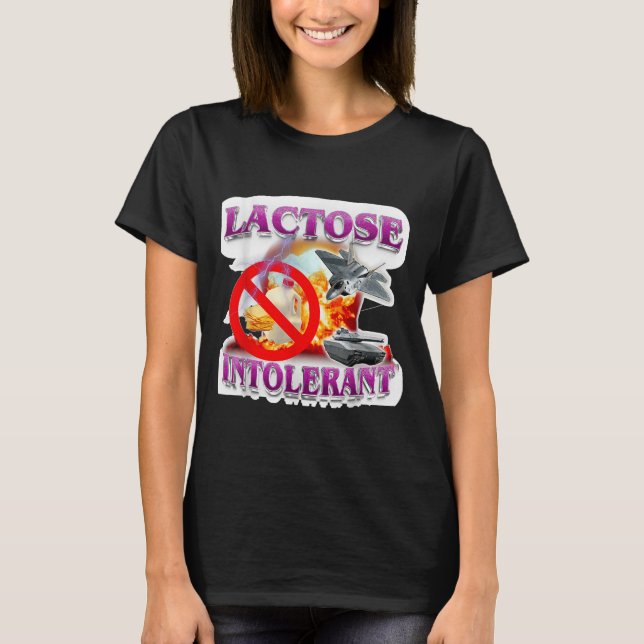Funny Lactose Spaß Meme tolerante Explosion T-Shirt (Vorderseite)