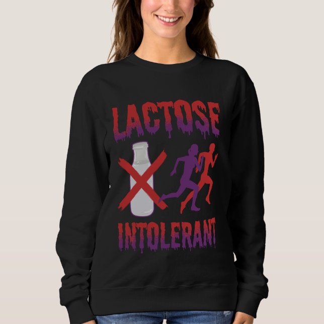 Funny Lactose tolerante Meme Milk Tummy Ache Survi Sweatshirt (Vorderseite)