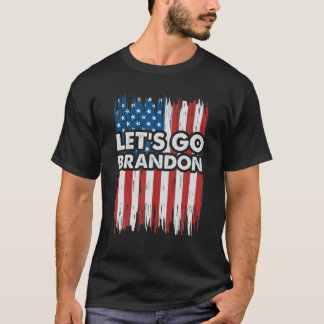 Funny Lads Go Brandon Retro American Flag Männer W T-Shirt