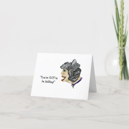 Funny Lady frage, wie alt du bist Karte