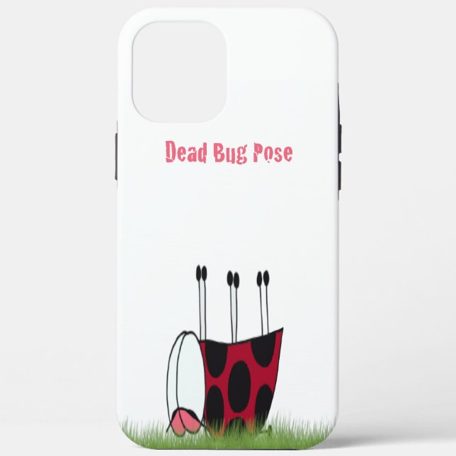 Funny Ladybug Dead Bug Yoga Pose Case-Mate iPhone Hülle (Rückseite)