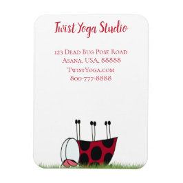 Funny Ladybug Dead Bug Yoga Pose Magnet