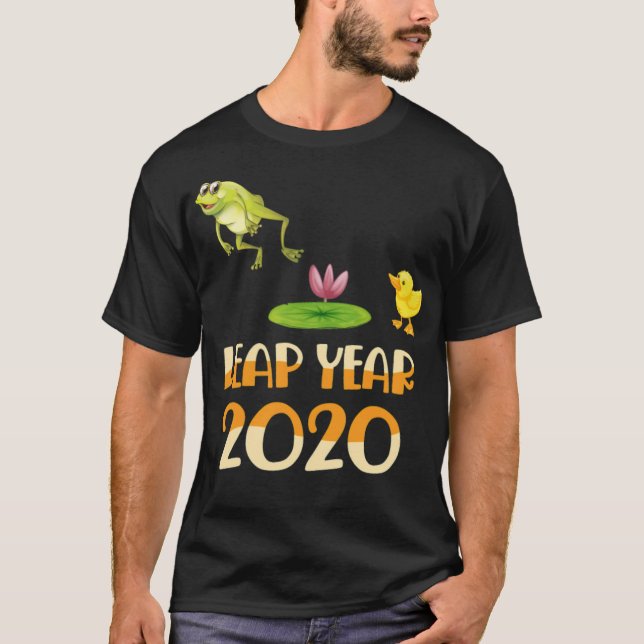 Funny Lake Animals 29. Februar 2020 Leap canine T-Shirt (Vorderseite)