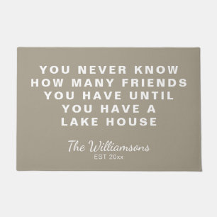 Funny Lake House Freunde Zitat Personalisiert Taup Fußmatte