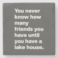 Funny Lake House Freunde Zitat Typografie Black 