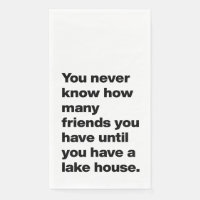 Funny Lake House Freunde Zitat Typografie White