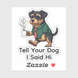 Funny Lakeland Terrier Dog Business Suit Coffee Aufkleber