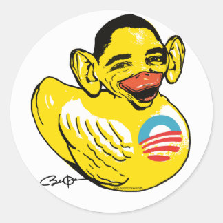 Funny Lame Duck Potus Obama Gear Runder Aufkleber