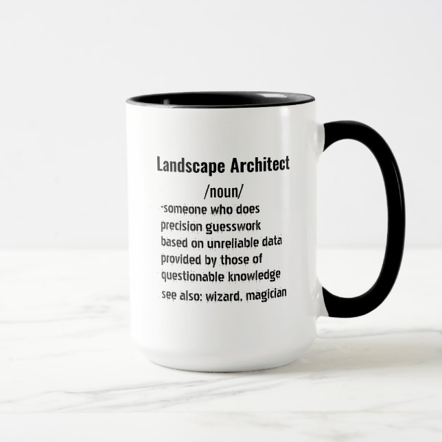 Funny Landscape Architect Definition Geschenke Tasse (Rechts)
