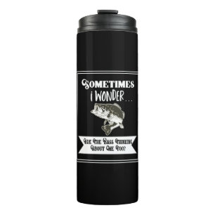 Funny Largemouth Bass Fishing Zitat von Männern Thermosbecher