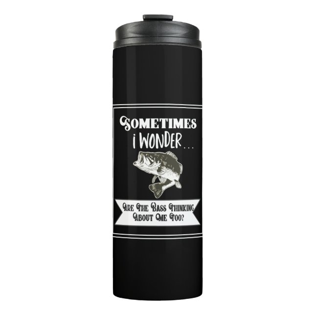 Funny Largemouth Bass Fishing Zitat von Männern Thermosbecher (Vorderseite)