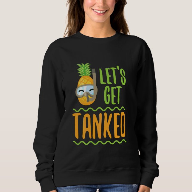 Funny Lass S Get Tankving Schnorcheln Sweatshirt (Vorderseite)