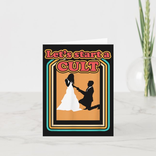 Funny Lasse den Start Cult Verheiratet Hochzeitsha Karte (Vorderseite)