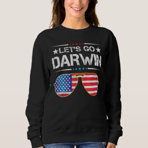 Funny Lasse Go Darwin Sarcastic Us Flag Vintag Sun Sweatshirt