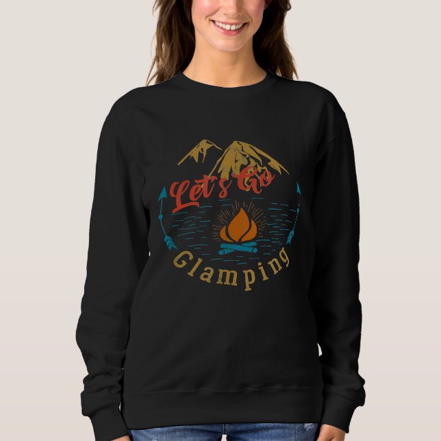 Funny Lasse Go Glamping Camping Sweatshirt (Vorderseite)