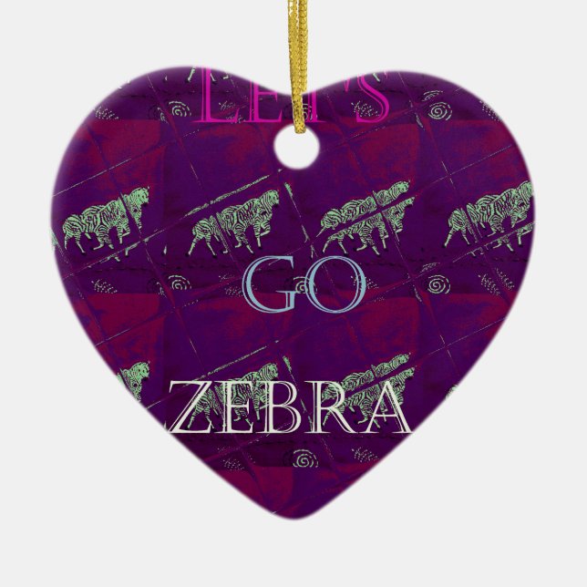 Funny Lasse Go Zebra Hakuna Matata motif Design Co Keramikornament (Vorne)