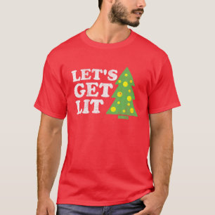 Funny Lasse Lit Weihnachtsbaum Retro Ugly Party T-Shirt