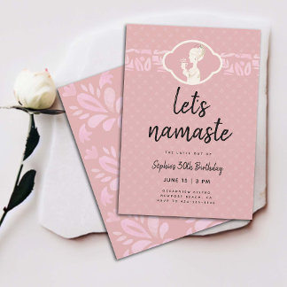 Funny Lasse Namaste Latte Women 30. Geburtstag Par Einladung