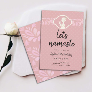 Funny Lasse Namaste Women 50. Geburtstagsparty Einladung