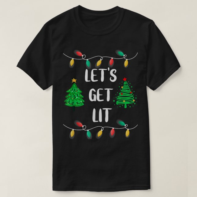 Funny Lasse Weihnachtsbeleuchtung T-Shirt (Design vorne)