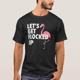 Funny Lass's Flocking Sommer Flamingo T-Shirt