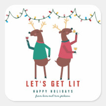 Funny lasst uns Lit Wine Drinking Rentier holen