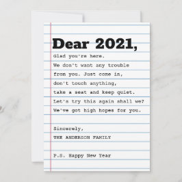 Funny lasst uns versuchen, dies wieder Neujahr Nie Feiertagskarte