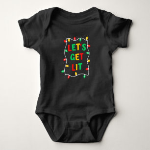 Funny lasst uns Weihnachten sehen Baby Strampler