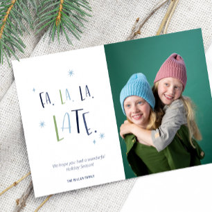 Funny Late Christmas Family Foto Feiertagspostkarte