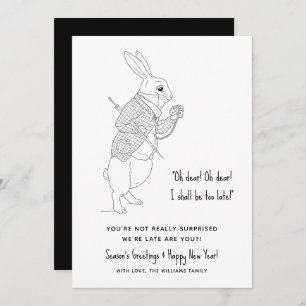 Funny Late Happy New Year Holiday Card Feiertagskarte