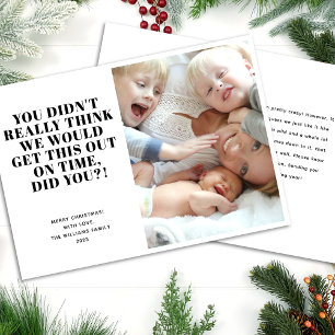 Funny Late MerChristmas Foto Feiertagskarte