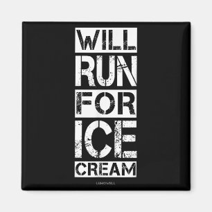 Funny läuft auf Eiscreme-Running-Shirt - Runne Magnet