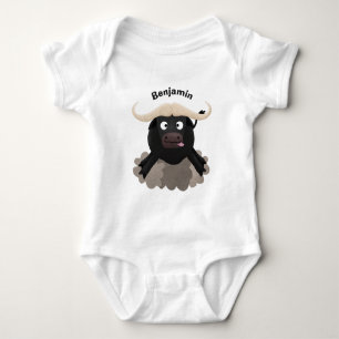 Funny Laufwasser Büffel Cartoon Baby Strampler