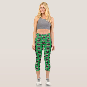 Funny Laufwasser Büffel Cartoon Capri Leggings