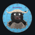 Funny Laufwasser Büffel Cartoon Dartscheibe<br><div class="desc">Wasserbüffel macht Spaß! Direkt von Safari entfernt bietet dieses Design ein albernes Büffel im Cartoon-Stil.</div>