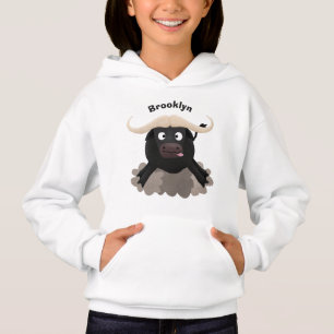 Funny Laufwasser Büffel Cartoon Hoodie