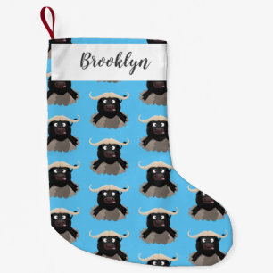 Funny Laufwasser Büffel Cartoon Kleiner Weihnachtsstrumpf