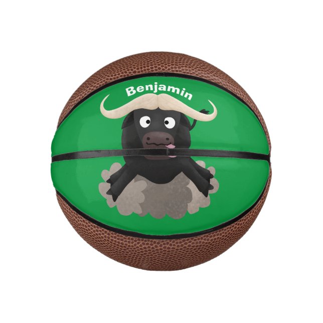 Funny Laufwasser Büffel Cartoon Mini Basketball (Vorderseite)